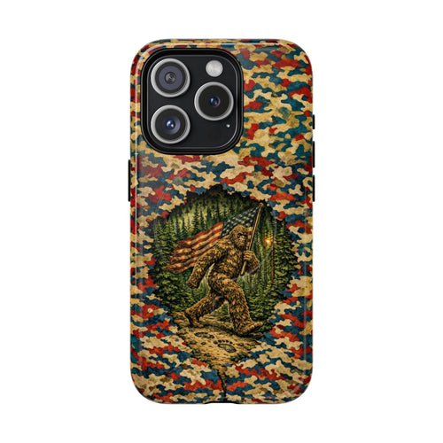 BIGFOOT WITH FLAG CAMOUFLAGE MAGNETIC PHONE CASE  - TLNT1305261