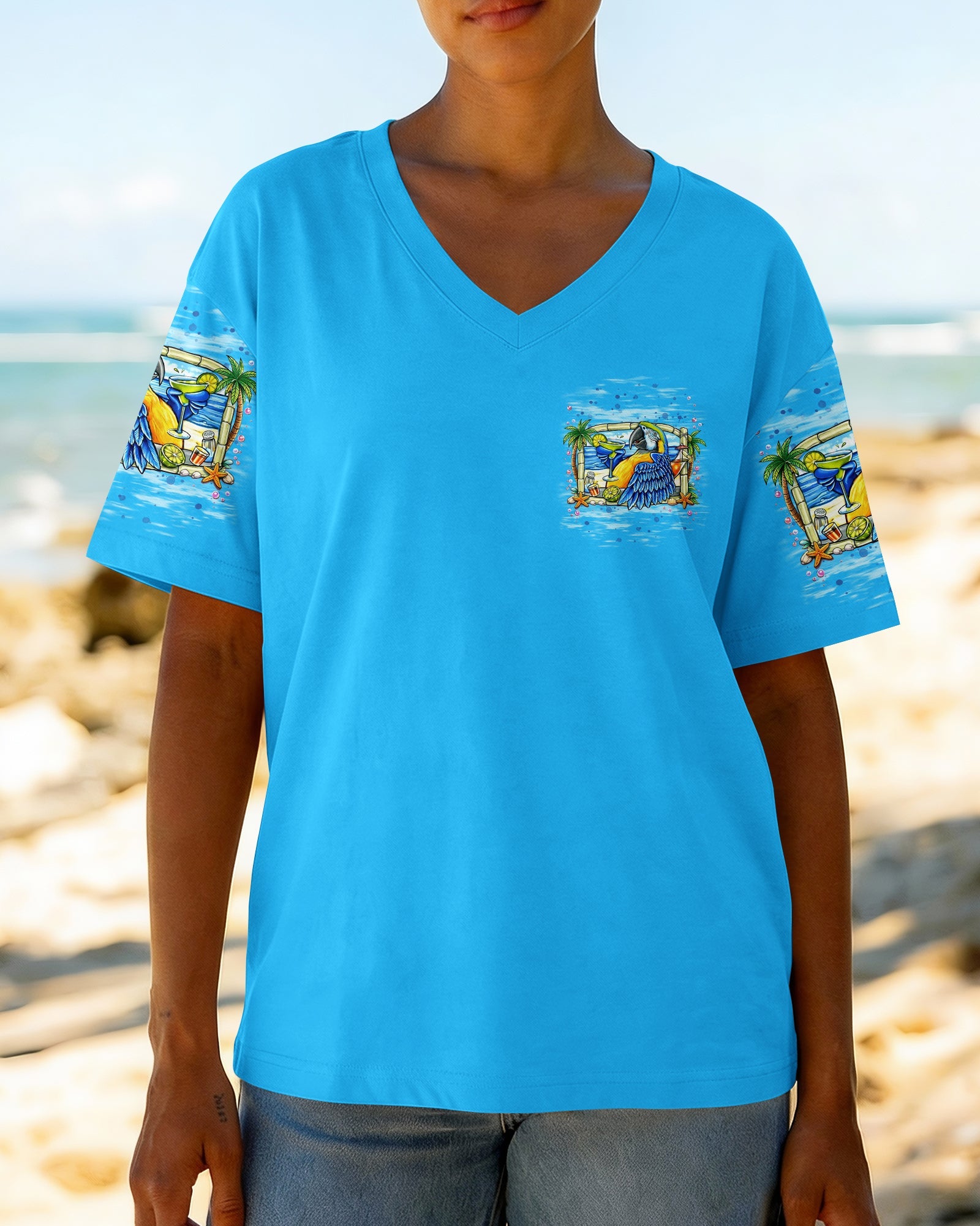 JUST LIVING THE ISLAND LIFE PARROT ALL OVER PRINT  - TLNT1205262