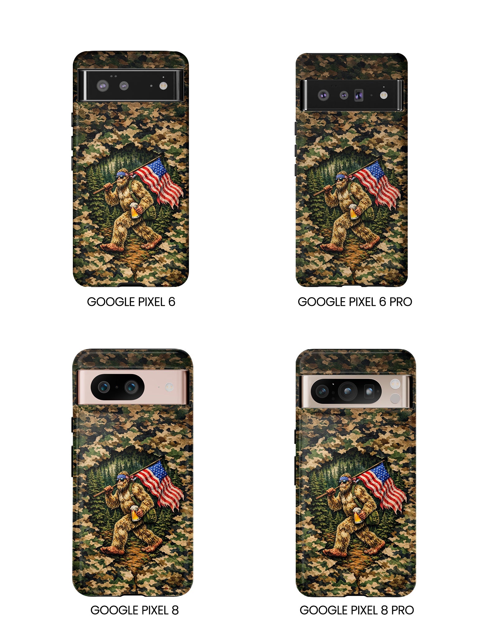BIGFOOT WITH FLAG CAMOUFLAGE PHONE CASE - TLNT2004261