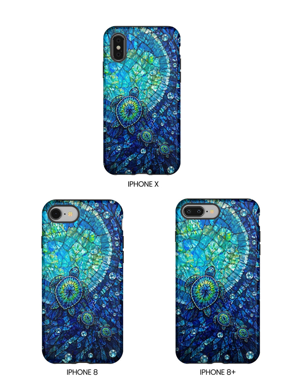 SEA TURTLE BLUE OCEAN STAINED GLASS PATTERN  PHONE CASE  - TLNO2904265