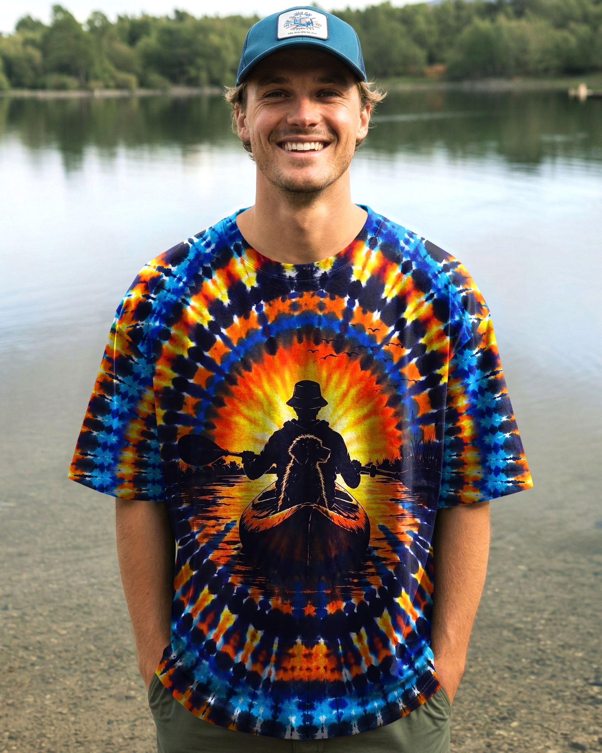 KAYAK CHASING SUNSET DOG ALL OVER PRINT  - TLNT1507265