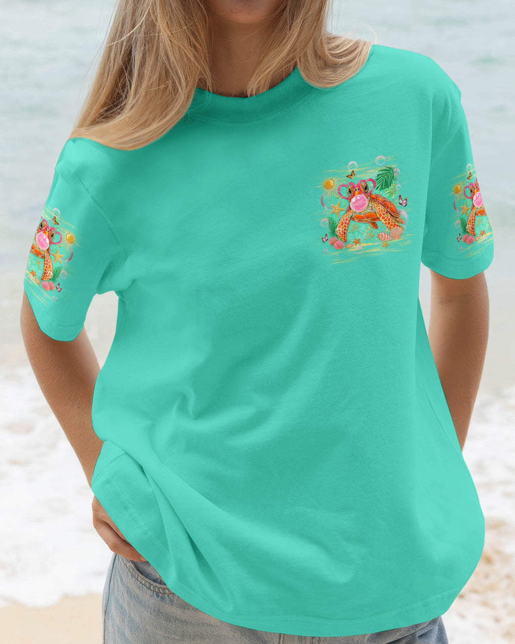 TURTLE KISSES STARFISH WISHES ALL OVER PRINT - TLHG0907263