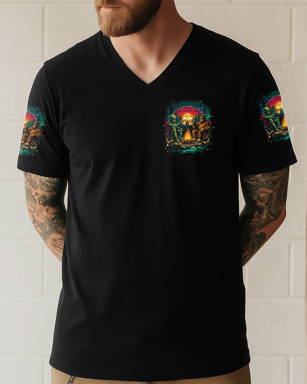 CAMPING CREW ALIEN BIGFOOT  ALL OVER PRINT - TLHN0604263