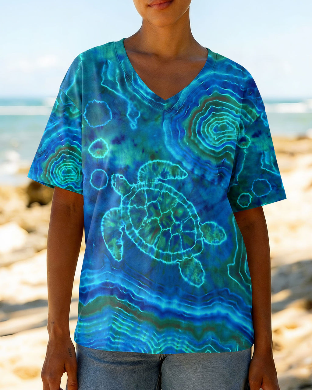 TURTLE UNDERSEA ALL OVER PRINT - TLHN2004261